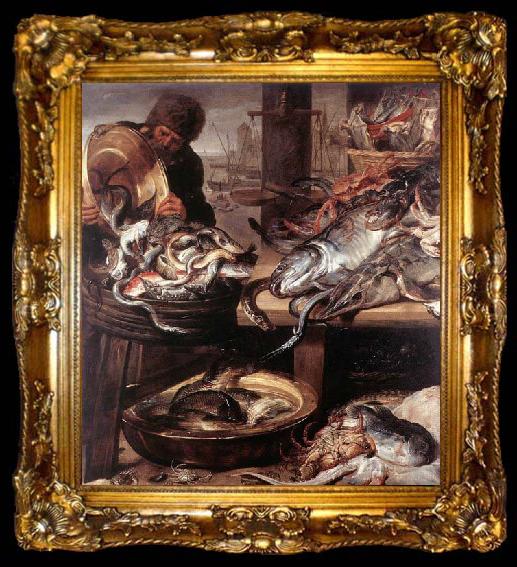 framed  SNYDERS, Frans The Fishmonger, ta009-2